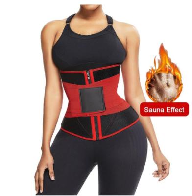 China New Compression Double Strap Latex Waist Trainer Women Workout Shapewear Antibacterial Waist Trimmer Enumerating Belt With Custom Logo for sale