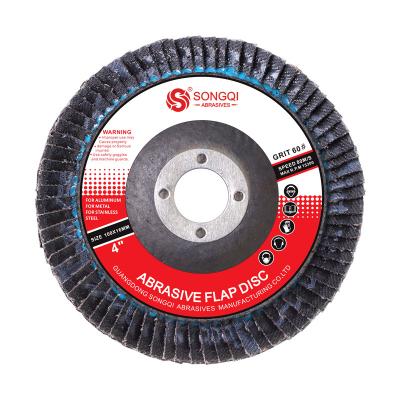 China Aluminum 4 Inch (100x16mm) Flexible Flap Disc Abrasive Flap Disc for Polishing Stainless Steel/Steel/Iron for sale