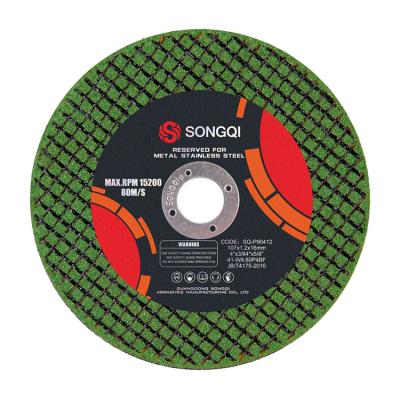 China Aluminum SONGQI Brand 107mm 4Inch Metal Stainless Steel Cutting Disc for T41 Flat abrasive Cut-off Wheel for sale