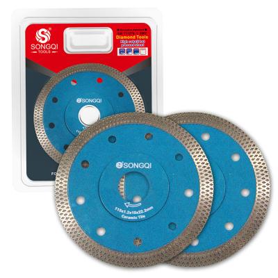 China Durable. Longer Lift SONGQI 4 1/2in Cutting Saw Blade Brazed Diamond Saw Blade Diamond Saw Blade for Ceramic Tile Cutting for sale