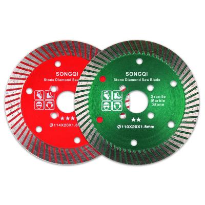 China Suitable for kinds of  porcelain hard ceramics quartz Segmented Diamond Saw Blade 4 1/2 Inch Granite SONGQI Super Thin Diamond Saw Blade for Cutting Marble and Granite for sale