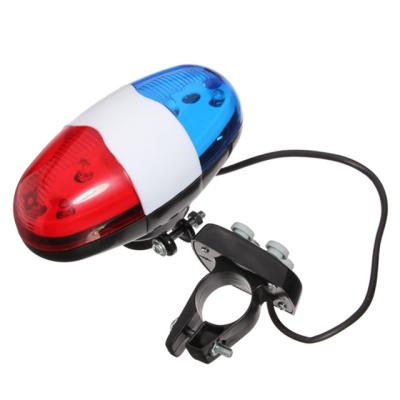 China 6 LED Car Light Electronic Horn Siren 4 Tone Sounds Bicycles Bell Police For Kid Children Bike Scooter Recycling Lamp JL30 for sale