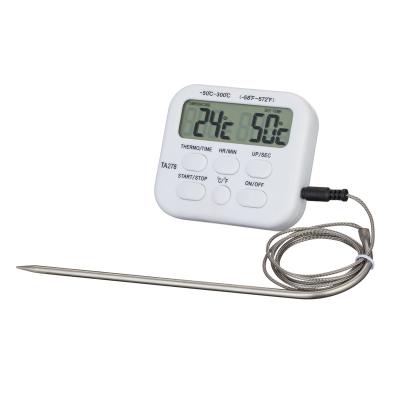 China Kitchen Thermometers Digital Kitchen Thermometer Stainless Steel Probe Meat BBQ Food Temperature Barbecue Cooking Tools Alarm TA278 for sale