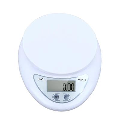 China With Scale Tray 5kg/1g Mini Kitchen Electronic Digital Scale Kitchen Food Cooking Scale for sale