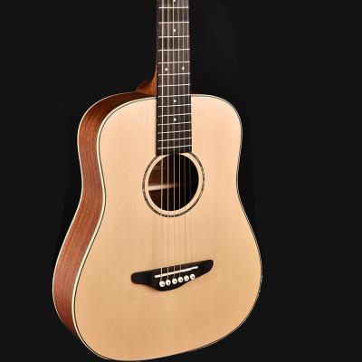 China Flawless Bitten Instruments Laminated 34 Inch Baby Acoustic Guitar Travel Guitar for sale