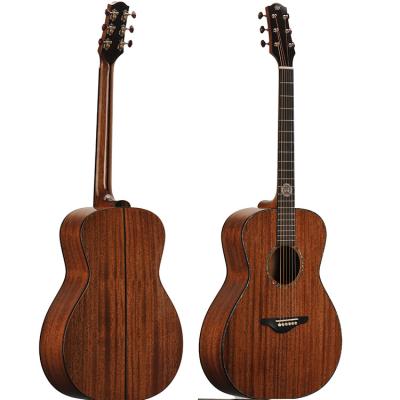 China Mahogany MM-10M 40 Inch Handmade OM Mahogany Top Glossy Finish All Solid Acoustic Guitar for sale