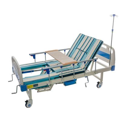 China Hot Selling Metal Manual 5 Function Detachable Hospital Nursing Bed With Toilet for sale