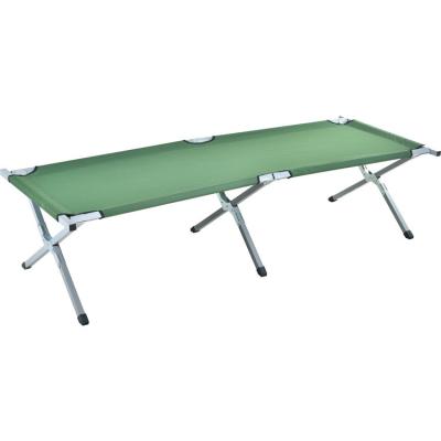 China Lightweight Outdoor Durable Classic Folding Aluminum Base Single Cots for sale