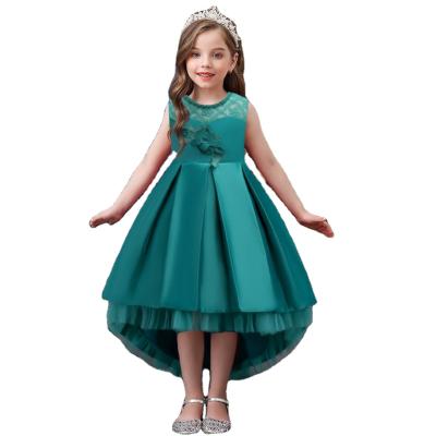 China Anti-static western style bridesmaid wedding dress little princess dress child three-dimensional embroidered formal dress for performance for sale