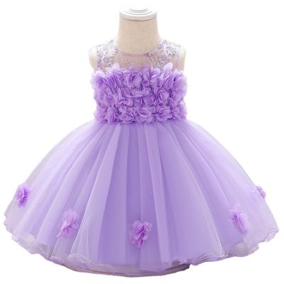 China Dry cleaning baby 2 year old dress kawaii pink baby birthday dress girl party wear baby western dress dress for sale