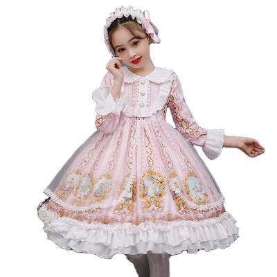 China European style princess lolita tube dress bridesmaid dress dry cleaning for 8 years girls tutu dress for kid party for sale