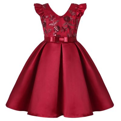 China Breathable Embroidered Dress Sleeveless Embroidered Children's Performance Princess Western Style Girls' Lovely Dress for sale