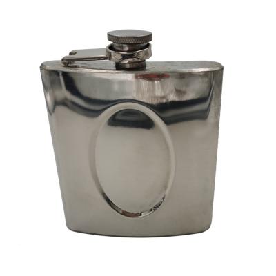 China Modern 7OZ Stainless Steel Mirror Embossed Hip Flask Liquor Whiskey Alcohol Flask In Stock for sale