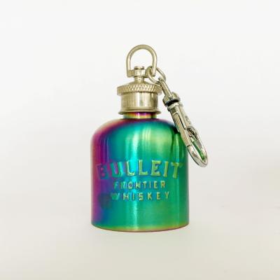 China Drinking 18/8 Party Leak Proof 1oz Stainless Steel Portable Outdoor Key Chain Mini Hip Flask for sale