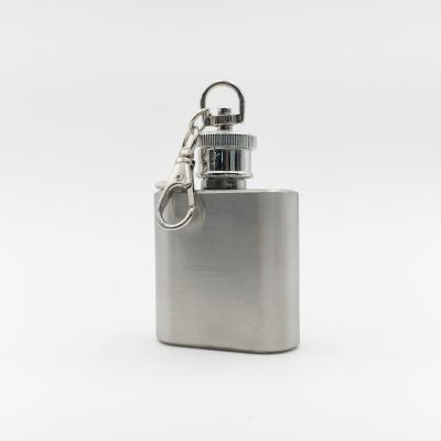 China Amazon ebay mini party hot sale stainless steel key chain hip 1oz drinking flask for alcohol for sale