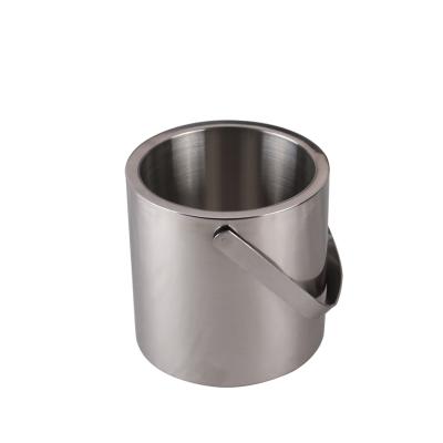 China Sustainable Metal Double Wall Wine Fridge Stainless Steel Wine And Beverage Coolers Ice Bucket for sale