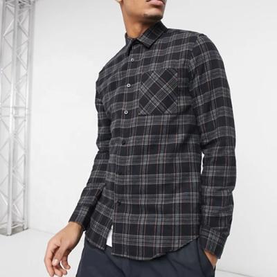 China Wholesale Premium Heavy Oversized Plaid Cotton Custom Anti-pilling OEM Anti-pilling Mens Flannel Shirts for sale