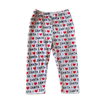 China Valentine's Day baby clothes boy spring love alphabet pattern breathable pants lines boutique silk fashion for sale