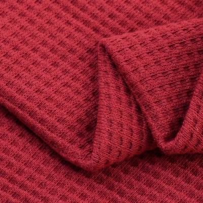 China 70%Cotton 30%Polyester Organic Single Dyed Waffle Blended Knitted Fabric For Clothing Pant for sale