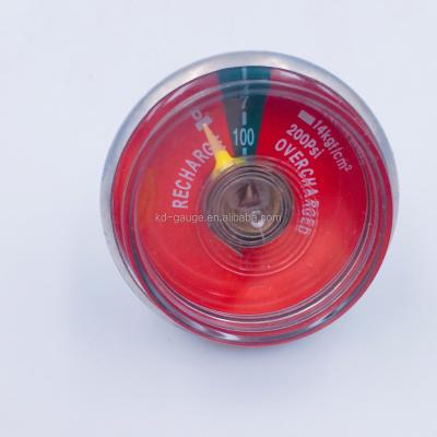 China SS 304 Pressure Gauge For Fire Extinguisher Back Rack for sale