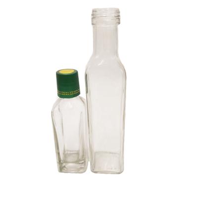 China Food 250ml 500ml 750ml Empty Green Glass Olive Oil 1 Liter Marasca Edible Oil Bottles With Lid for sale