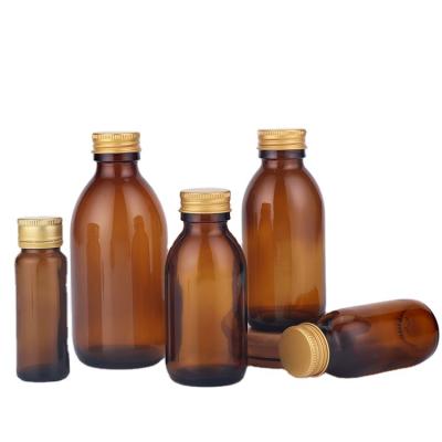 China China Eco-friendly Recyclable Manufacturers Wholesale Original Empty Empty Syrup 200ml Amber Glass Bottles For Mdeical Use for sale