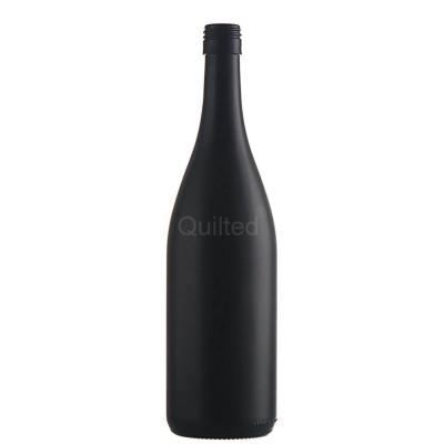 China Wholesale Empty Luxury Matte Black Clear Brown Glass Wine Bottle 750Ml Champagne Red Wine Amber Brown Burgundy Whiskey Manufacturers for sale