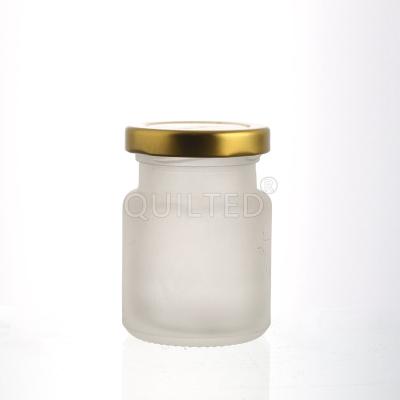 China Mini Food 30ml 50ml Round Storage Spice Jar Bird's Nest Glass Bottle for sale