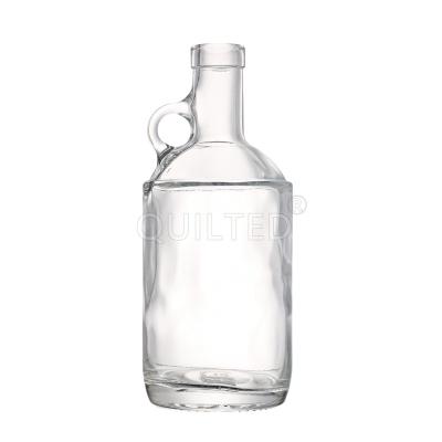 China Best Selling Beverage 750ml Glass Liquor Bottles Jugs Of Moonshine With Handle for sale