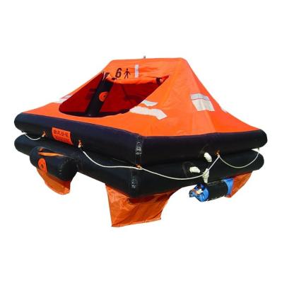 China 10Person Marine Inflatable Life Raft, Throw-over/Davit-launch/Self-righting life raft for sale