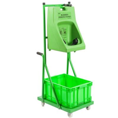 China Trolley portable eyewash 30L(8gallon) emergency eyewash  ABS portable eye wash station, plastic emergency eye wash for sale