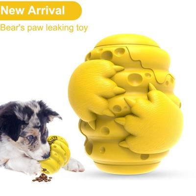 China 2021 Popular Eco-Friendly Custom Hot Selling Treat Stocked Dispensing Wishbone New Arrivals Dog Treat Toy For Puppies Teething Pack for sale