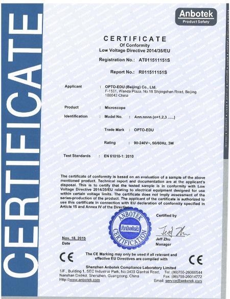 CE - Opto-Edu (Beijing) Co., Ltd.