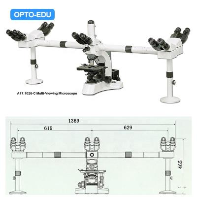 China OPTO-EDU A17.1026-C 1000x 5 Position Multi Viewing Microscope Microscope For 5 Person Observation Dual Microscope A17.1026-C for sale