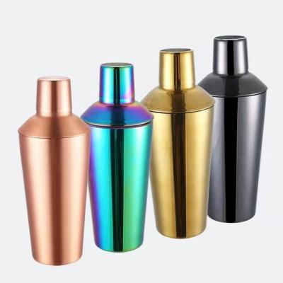 China Cocktail Shaker Set Cheap New Design Metal Bar Tools Cocktail Shaker 700ml Stainless Steel Boston Shakers Set for sale