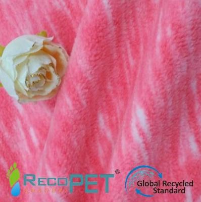 China Cationic Brushed Sueded RPET Fleece Fabric Made From Plastic Bottles for sale