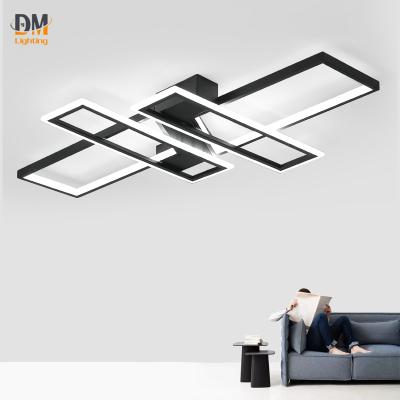 China Surface Mounted Chinese Modern Minimalist Rectangular Warm Sale Living Room Shape Acrylic Led Ceiling Lamp For Retail zu verkaufen