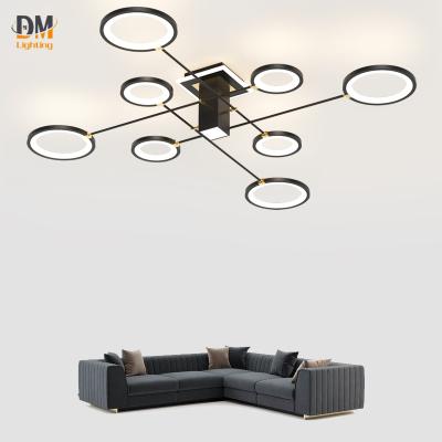 China 2021 Modern New Postmodern Creative Geometry Fancy Circle Led Panel Light Ceiling Mounted Modern Light à venda