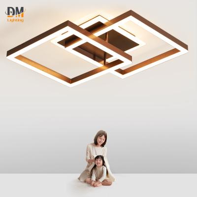 China Surface Mounted Acrylic Modern Simple Living Room Square Shape Led Lighting Minimalist Rectangular Semi Flush Shape LED Ceiling Lamp à venda