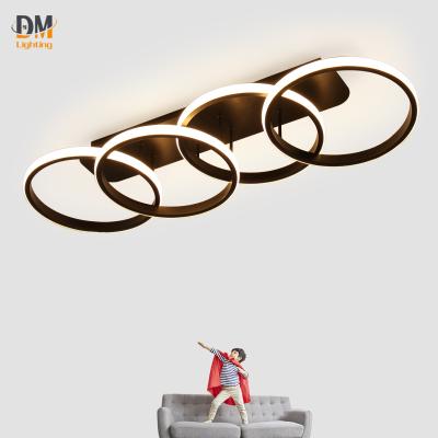 China Surface Mounted 2021 Modern Nordic Style Two Three By Four Cross Circle Aluminum Ring Led Ceiling Light Corridor Lamp à venda