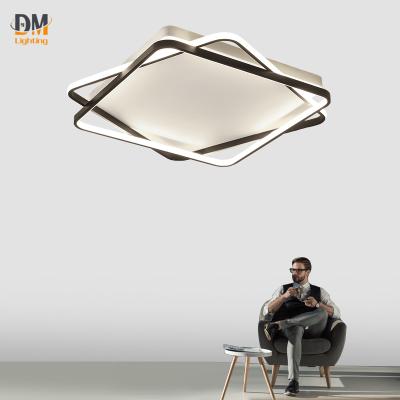 China Surface Mounted Hot New 2021 Modern Square Shape Home Hotel Bedroom Indoor Decorative Ultra Thin Ceiling Hanging Light Covers Ceiling Lamp à venda