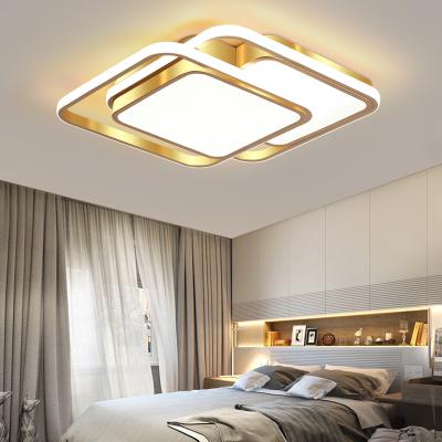 China Modern New Products Golden Color Acrylic LED Ceiling Lamp For Living Room Bedroom à venda