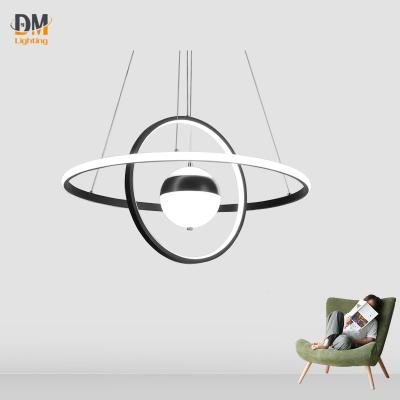 China Modern Gold Bubble Moon Ball Light Pendant Black Housing Led Hanging Lights For Kitchen Dining Room Restaurant à venda