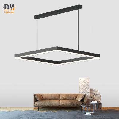 China New Design Modern Contemporary Black LED Chandeliers Ceiling Light Acrylic Pendant Light à venda