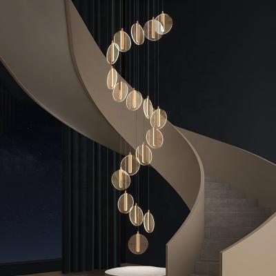 China Modern Lighting Hanging Chandelier 85 Luxury Contemporary Led Crystal Pendant Room Light Crystal Modern Indoor Stairs Light Fixture for sale