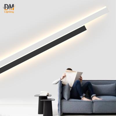 China Modern Minimalist Long Line Bedroom Bedside Hallway Aisle Staircase LED Strip Wall Lamp Modern Warm Background Wall Lamp à venda