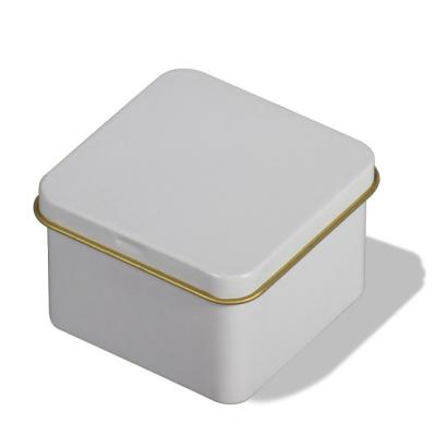 China Gift New Product Tinplate Square Cake Small Tin Can Cake Box for sale