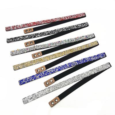 China Garment Accessories Fashion Women Bling Sparkly Glitter Beaded Rhinestone Elastic Stretch Waistband For Lady Party Dresses for sale