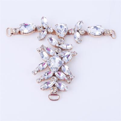 China New handmade diamond bling shoe decoration article crystal ornaments the bling sandal shoe buckle for sale