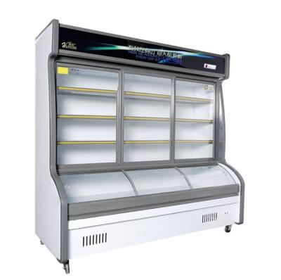 China fruits and vegetables display freezer cooler restaurant barbecue malatang refrigerator preservation frozen commercial à venda